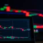 Cryptokoers op een handelsscherm