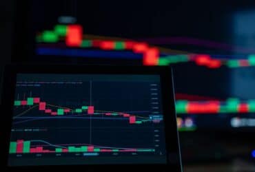 Cryptokoers op een handelsscherm
