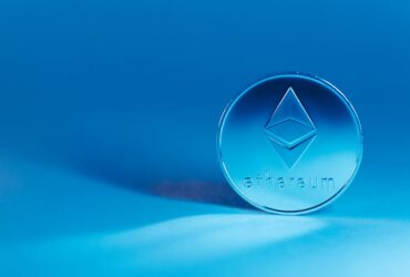 Ethereum munt in close-up