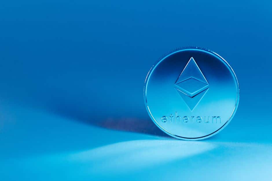 Ethereum munt in close-up