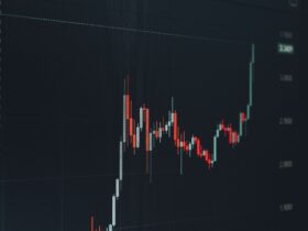 Analyzing a bullish financial chart highlighting a significant upward trend in the market.